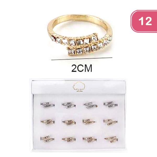 RHINESTONE RING (12 UNITS)