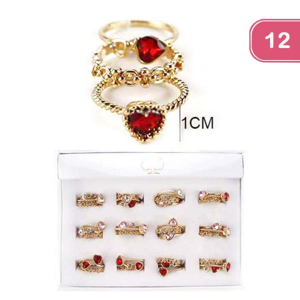 STACKABLE HEART RING (12 UNITS)