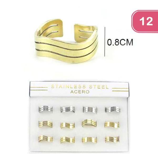 STAINLESS STEEL  RING (12 UNITS)