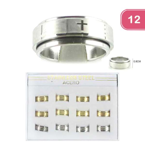 STAINLESS STEEL RING (12 UNITS)