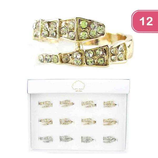 RHINESTONE RING (12 UNITS)