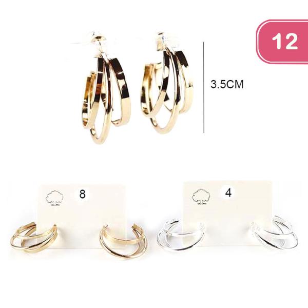 LAYERED HOOP EARRING (12 UNITS)