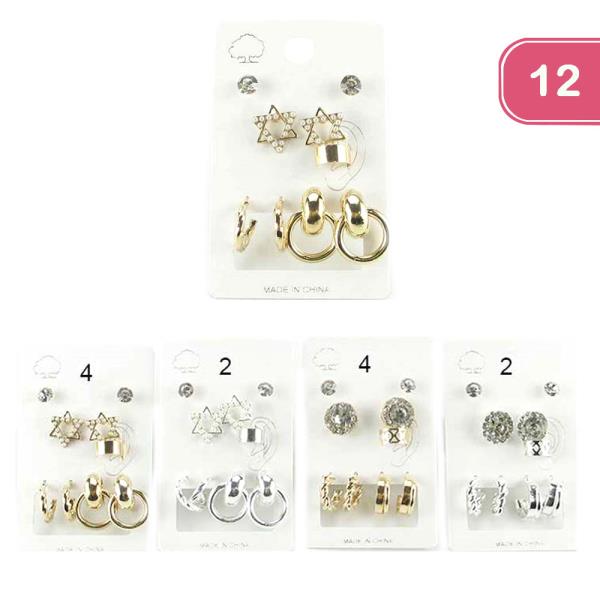 ASSORTED EARRING SET (12 UNITS)