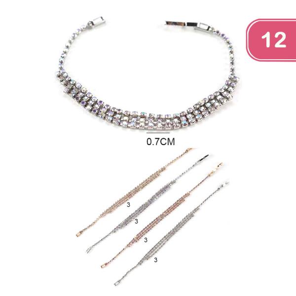 RHINESTONE BRACELET (12 UNITS)