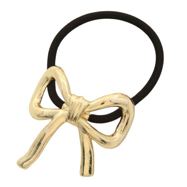 RIBBON BOW METAL HAIR TIE