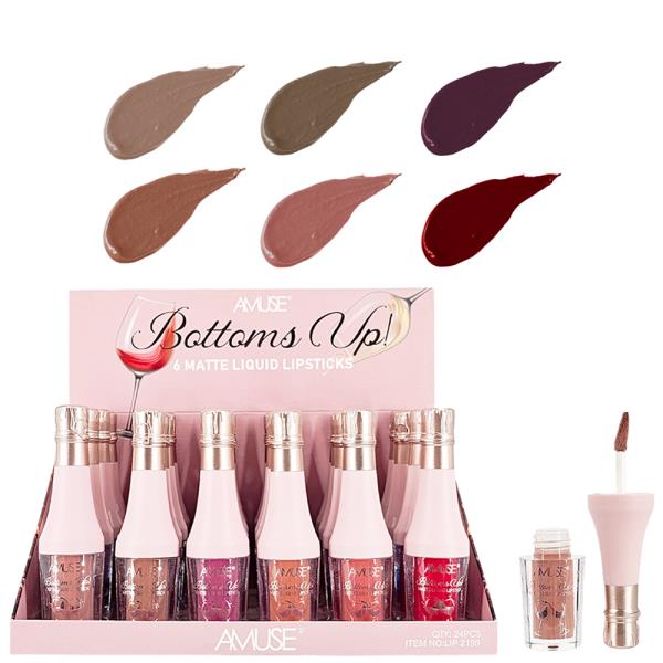 AMUSE BOTTOMS UP MATTE LIQUID LIPSTICK (24 UNITS)