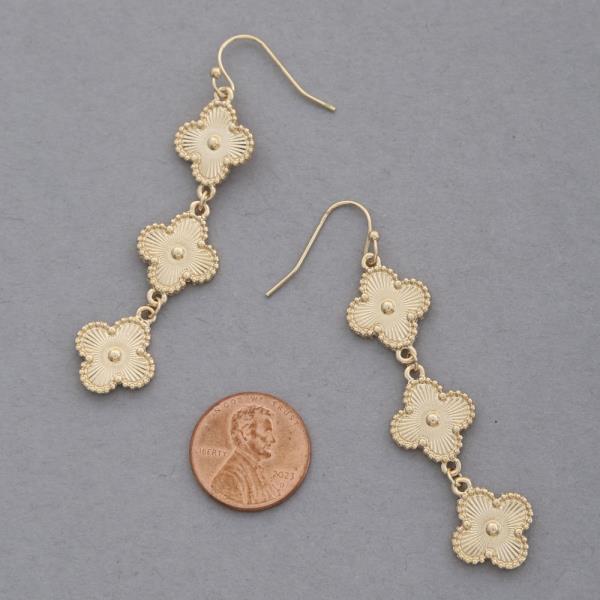 TRIPLE CLOVER DANGLE EARRING