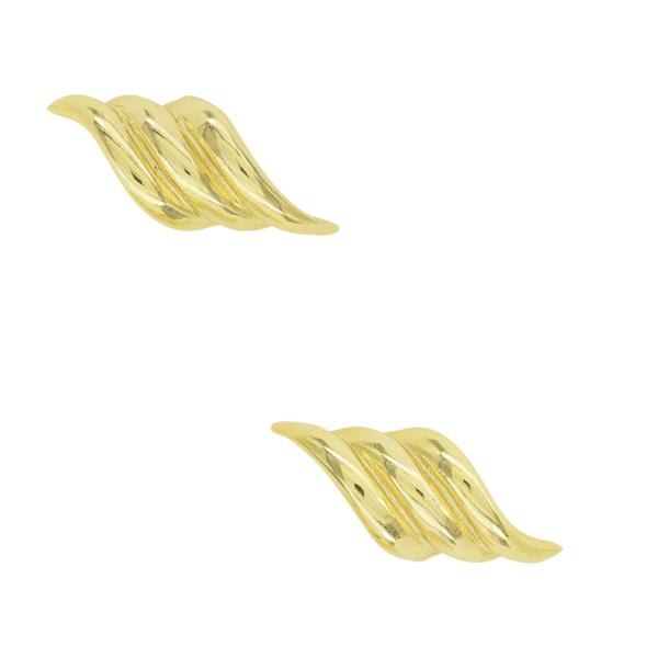 WAVY METAL STUD EARRING