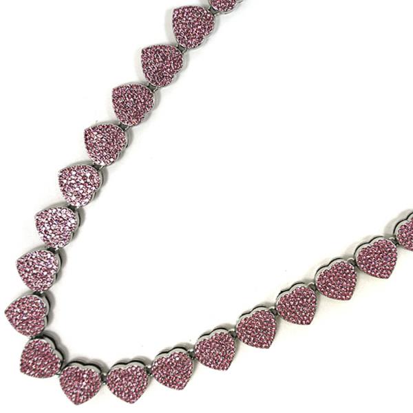 RHINESTONE HEART NECKLACE