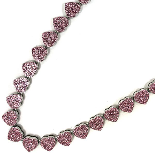 RHINESTONE HEART NECKLACE