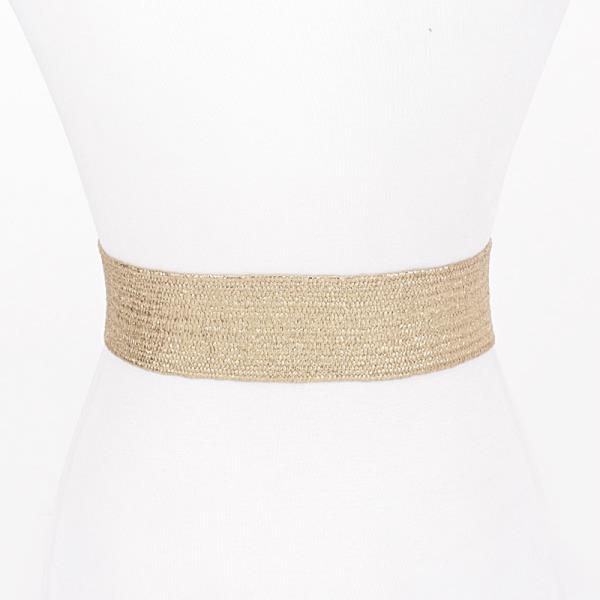 METAL BUCKLE METALLIC STRETCH BELT