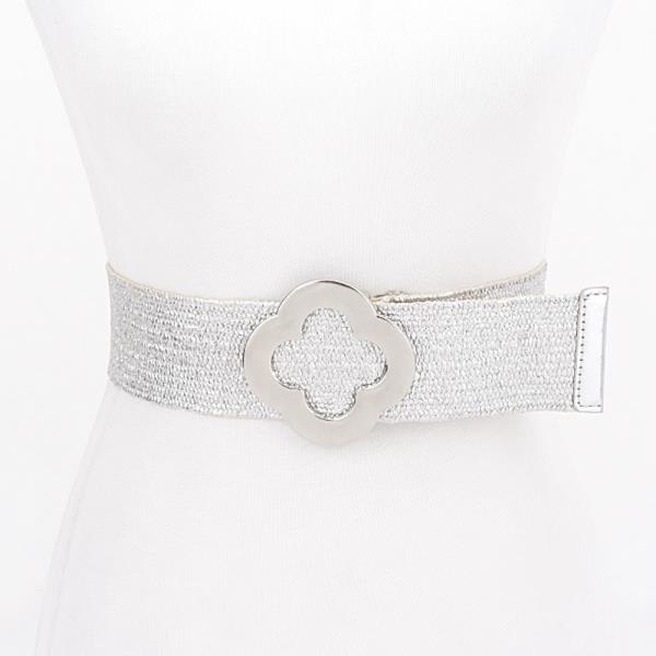 METAL BUCKLE METALLIC STRETCH BELT