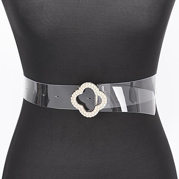 PEARL METAL BUCKLE CLEAR BELT