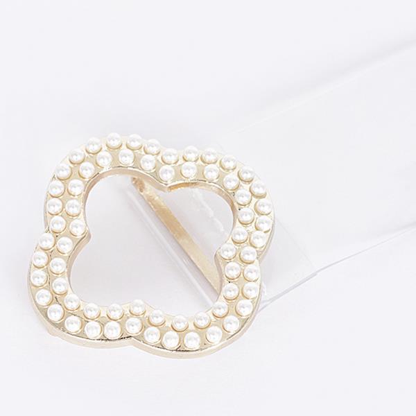 PEARL METAL BUCKLE CLEAR BELT