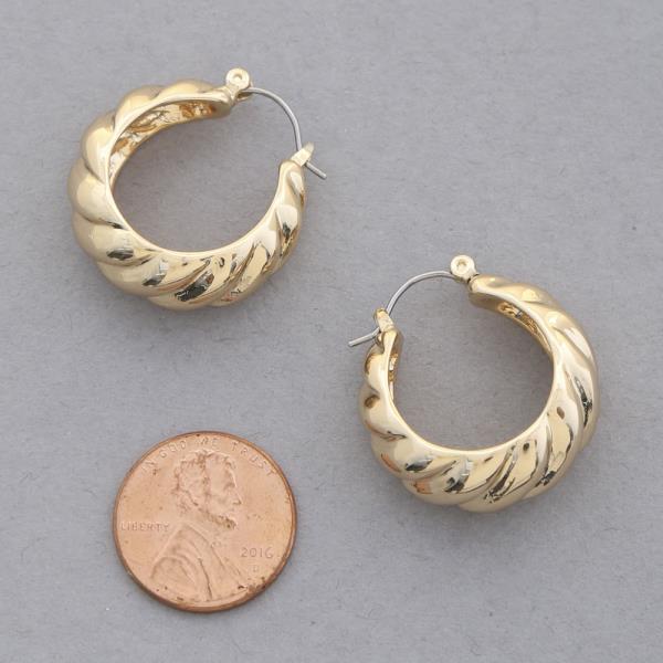 SODAJO CROISSANT HOOP GOLD DIPPED EARRING