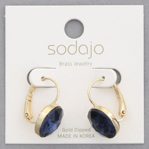 SODAJO STONE GOLD DIPPED EARRING