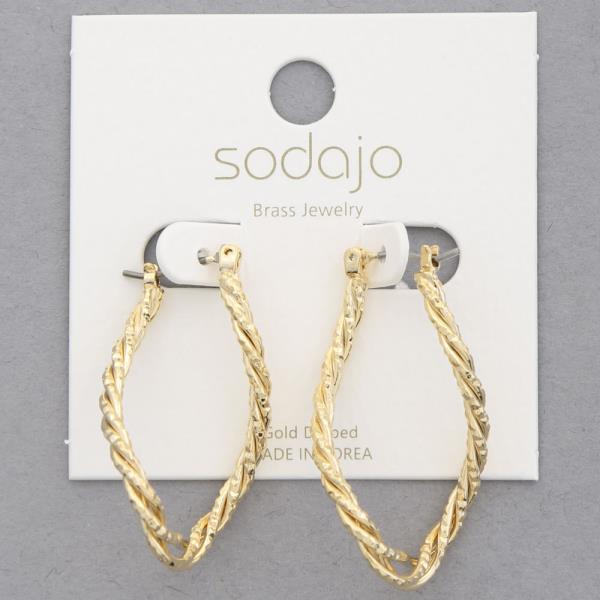 SODAJO TWISTED GOLD DIPPED EARRING