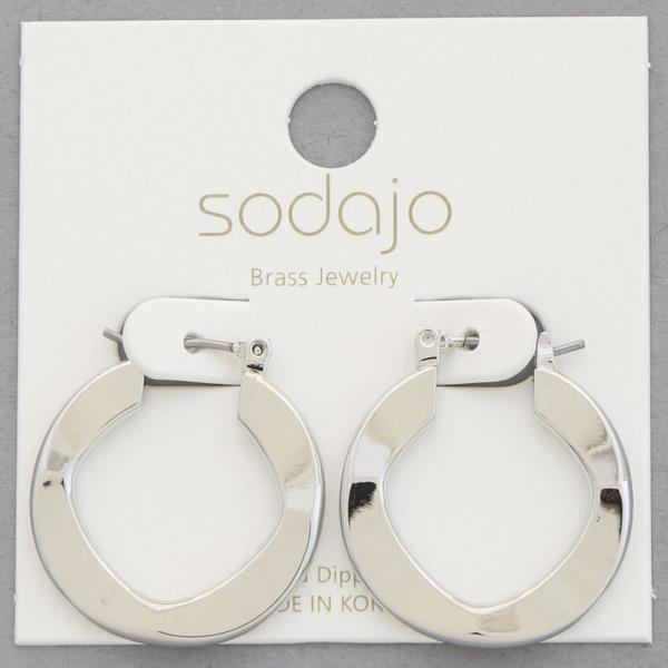 SODAJO FLAT HOOP GOLD DIPPED EARRING