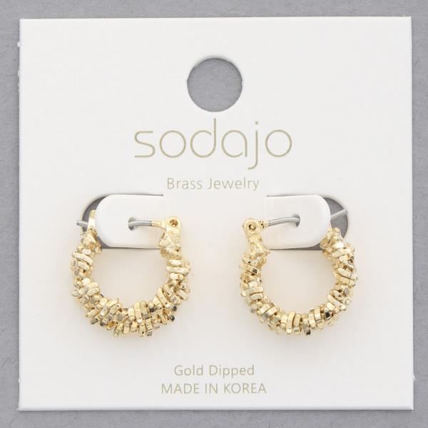 SODAJO HOOP GOLD DIPPED EARRING