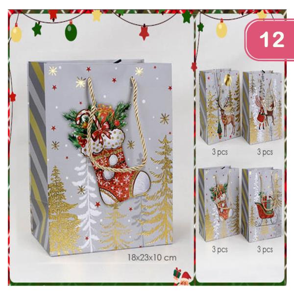 CHRISTMAS GIFT BAGS (12 UNITS)