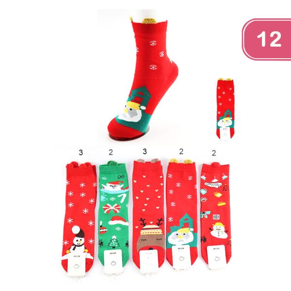 CHRISTMAS SOCKS (12 UNITS)