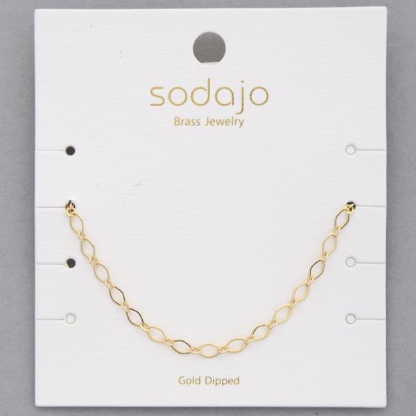 SODAJO OVAL LINK GOLD DIPPED BRACELET