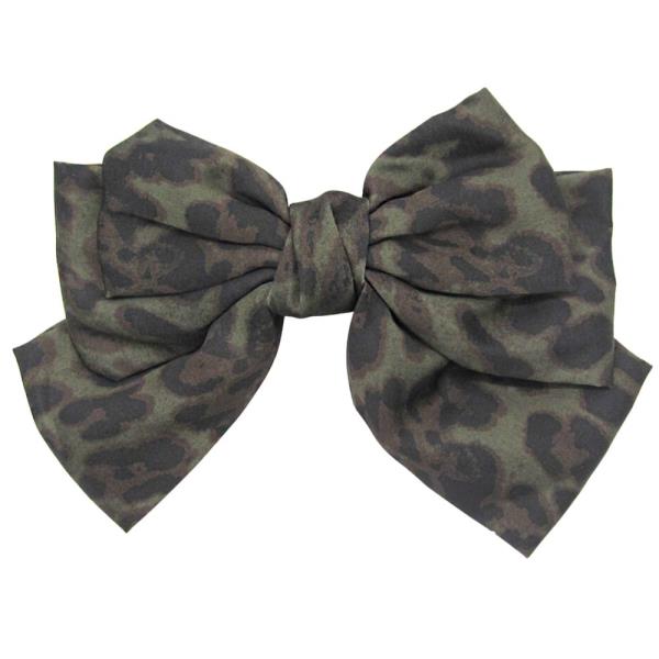 CAMOUFLAGE RIBBON HAIR BOW PIN