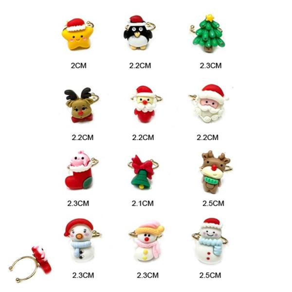 CHRISTMAS ASSORTED RINGS (24 UNITS)