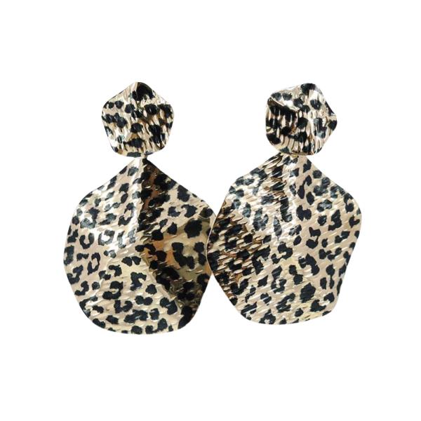 LEOPARD METAL EARRING