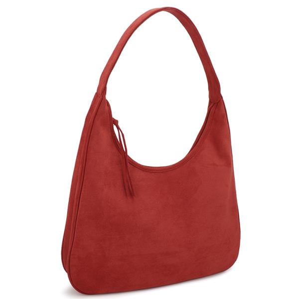 SMOOTH CURVE ZIPPER HOBO SHOULDER BAG