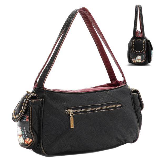 NICOLE LEE AKIKO LA BELLEZA DENIM SHOULDER BAG