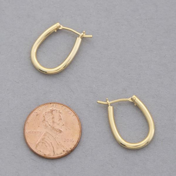 14K GOLD DIPPED OVAL EARRING