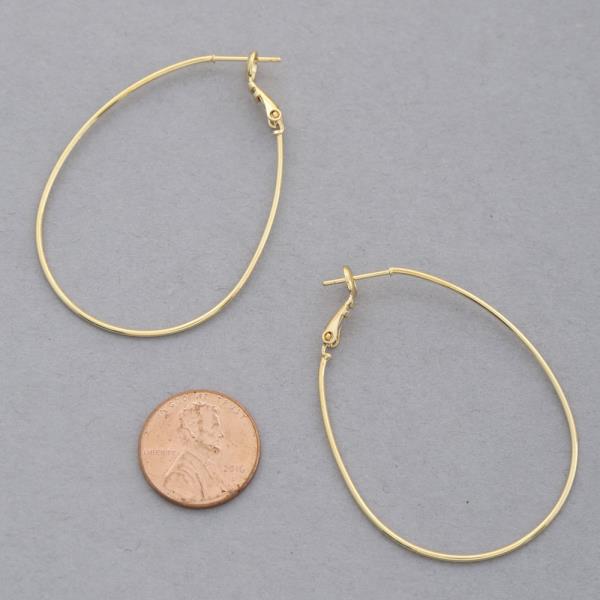 14K GOLD DIPPED TEARDROP EARRING