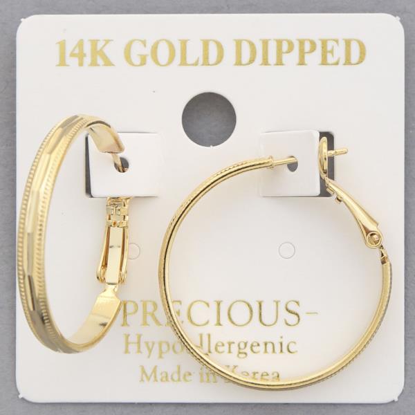 14K GOLD DIPPED HOOP EARRING