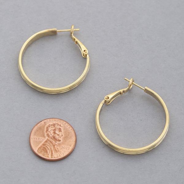 14K GOLD DIPPED HOOP EARRING