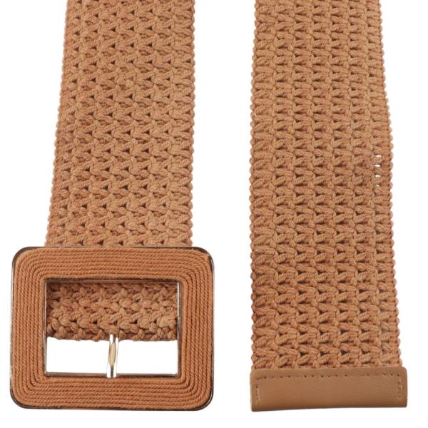 WOVEN RECTANGLE BUCKLE BELT