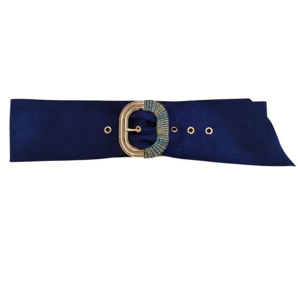 FAUX SUEDE RECTANGLE BUCKLE BELT