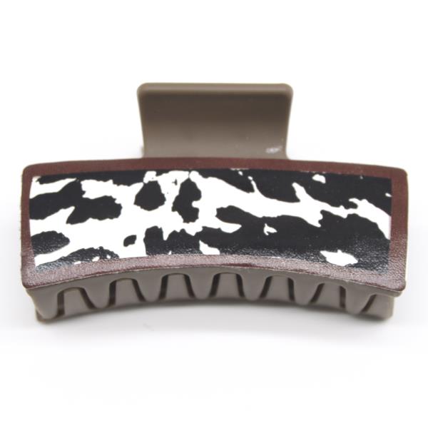 WESTERN STYLE COW PRINT HAIR CLAW JAW CLIP