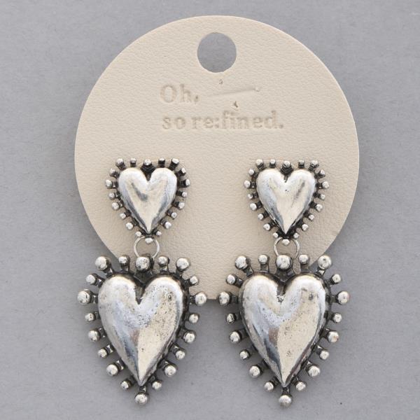 WESTERN STYLE HEART DANGLE EARRING