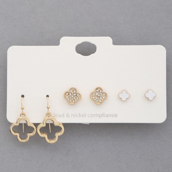 CLOVER ASSORTED EARRING SET