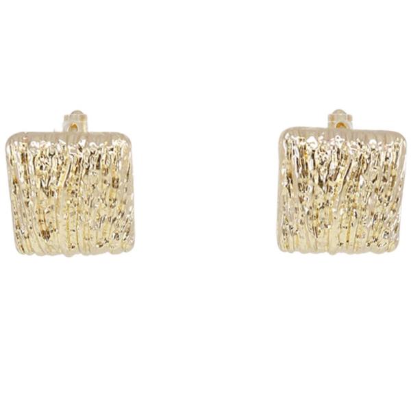 TEXTURED METAL SQUARE EARRING