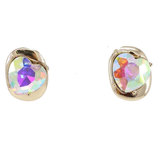 COLOR STONE POST EARRING