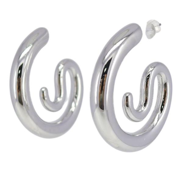 METAL SWIRL EARRING