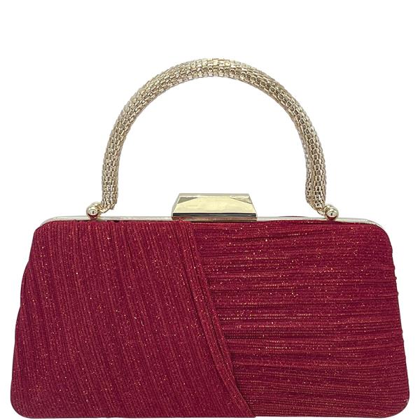 STYLISH GLITTER HANDLE CLUTCH BAG