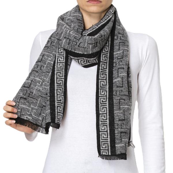 MAZE PATTERN OBLONG SCARF