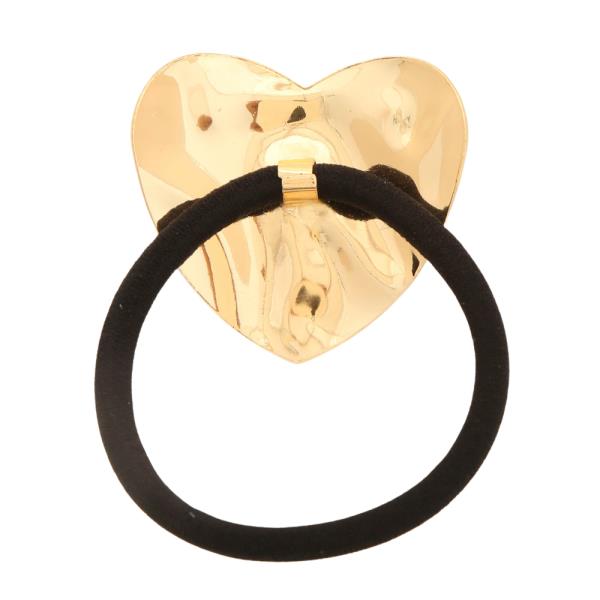 SODAJO HAMMERED METAL HEART HAIR TIE