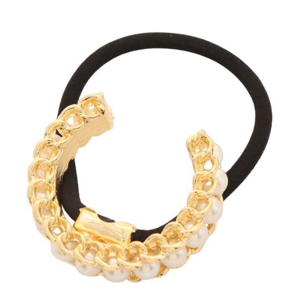 SODAJO PEARL BEAD CHAIN HAIR TIE