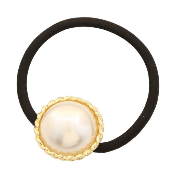 SODJAO PEARL BEAD METAL HAIR TIE