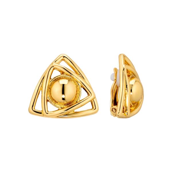 TRIANGLE METAL CLIP ON EARRING