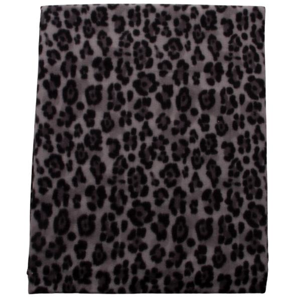 LEOPARD ANIMAL PRINT FRINGE OBLONG SCARF